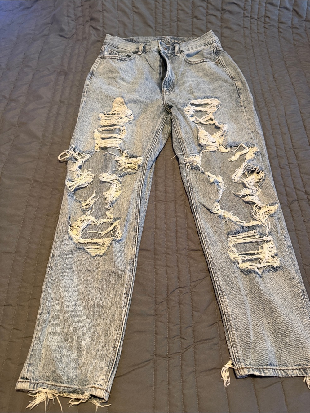 American Eagle Outfitters Ripped Dark Blue Skinny Jeans